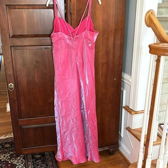 NWT Wild Fable Iridescent Double Strap Maxi Slip Dress - Picture 7 of 11